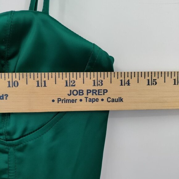 Lulus Best Part Of Me Dress Satin Bustier Chiffon Sweetheart Maxi Gown Small - Picture 14 of 15